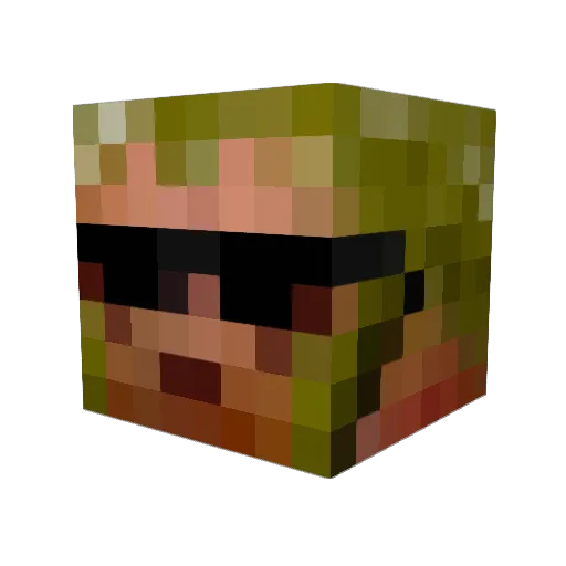 psycho202 Minecraft avatar head, 3D render
