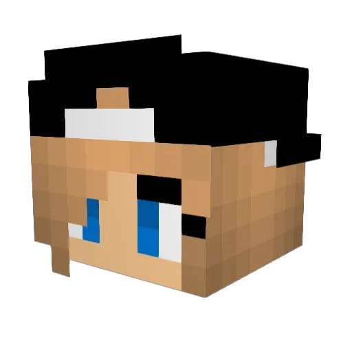 psychokatt Minecraft avatar head, 3D render