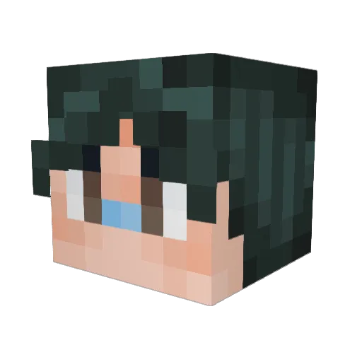 psychokonnor Minecraft avatar head, 3D render