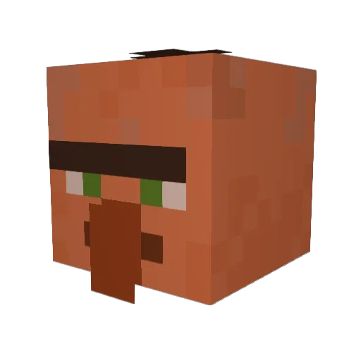 psychoswrld Minecraft avatar head, 3D render