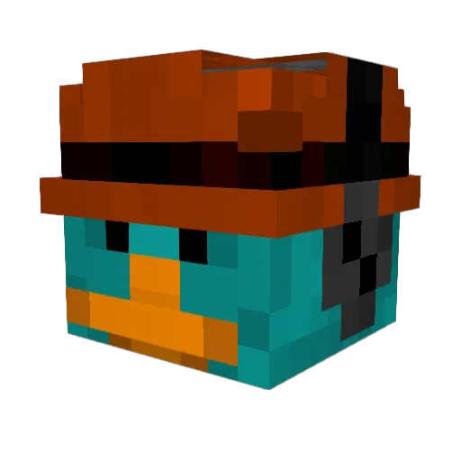 psychuout13 Minecraft avatar head, 3D render