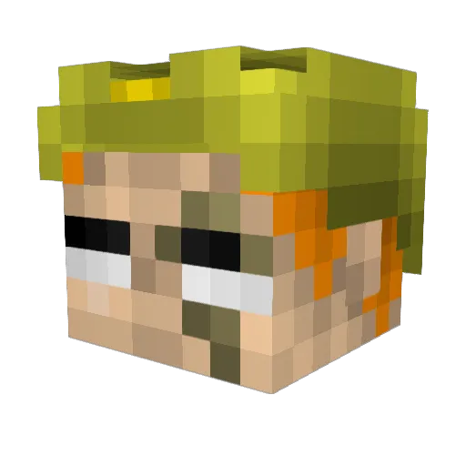 psyclonXnine Minecraft avatar head, 3D render