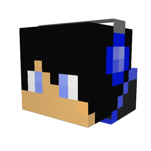 psycopat Minecraft avatar head, 3D render