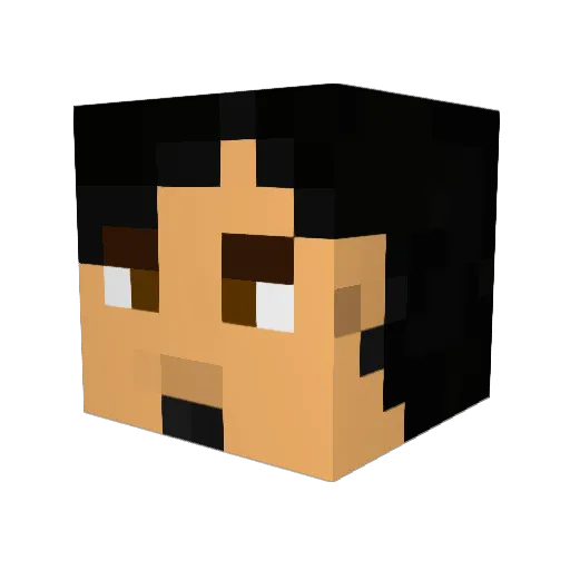 psygib Minecraft avatar head, 3D render