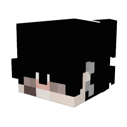 psykii_ Minecraft avatar head, 3D render