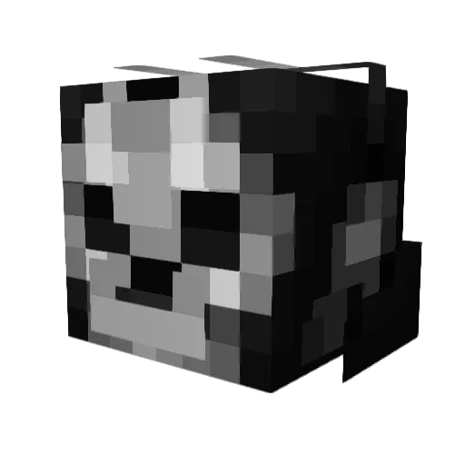 psypt Minecraft avatar head, 3D render