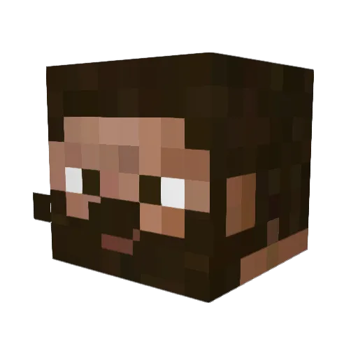 psypup Minecraft avatar head, 3D render