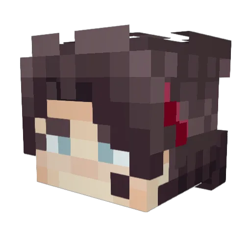 psysi Minecraft avatar head, 3D render