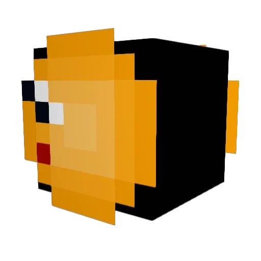 pt_03 Minecraft avatar head, 3D render