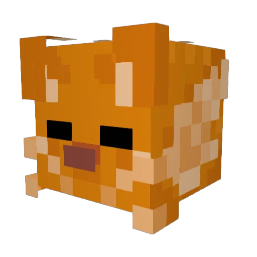 ptakk Minecraft avatar head, 3D render