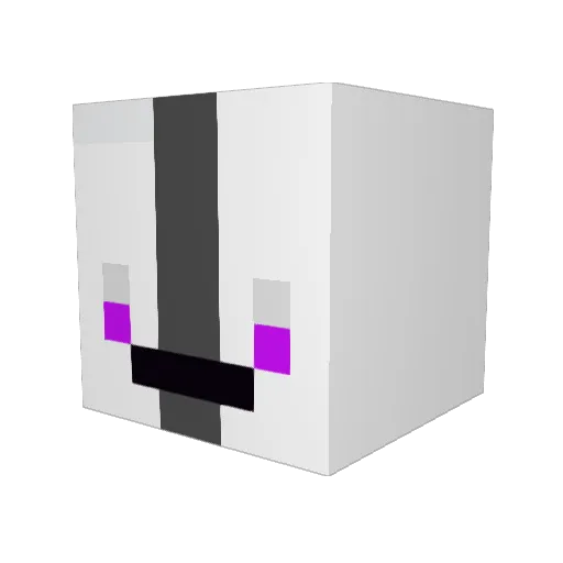 ptfo Minecraft avatar head, 3D render