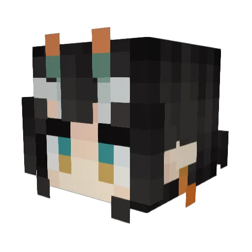 pthumerians Minecraft avatar head, 3D render