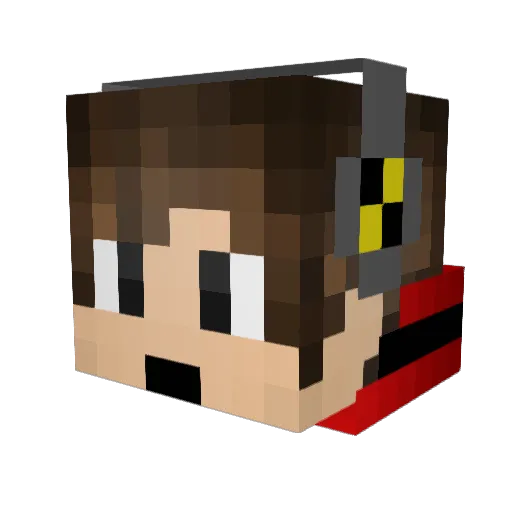 ptiiflo Minecraft avatar head, 3D render