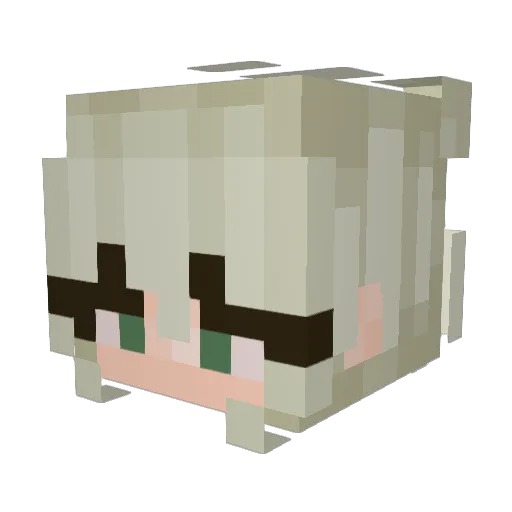 ptitpebble Minecraft avatar head, 3D render