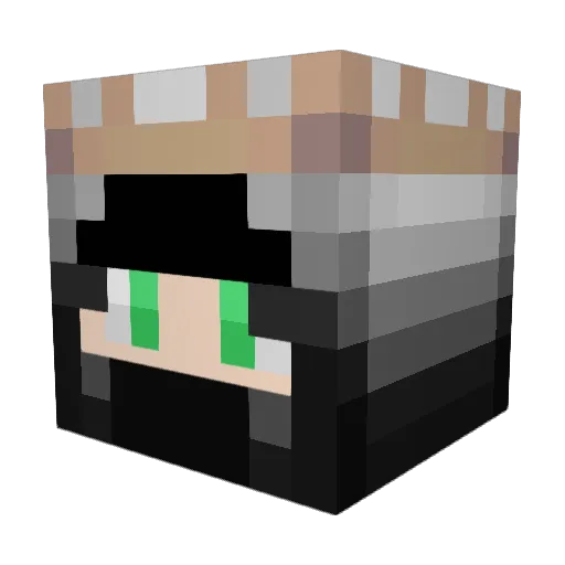 ptlucky Minecraft avatar head, 3D render