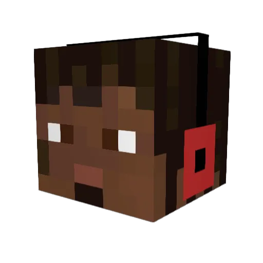 ptommee Minecraft avatar head, 3D render