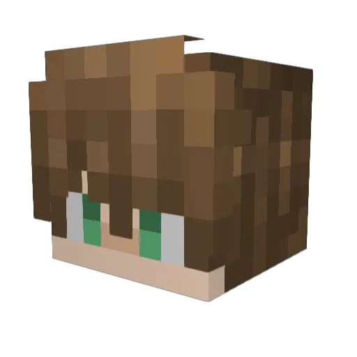 ptrickr Minecraft avatar head, 3D render