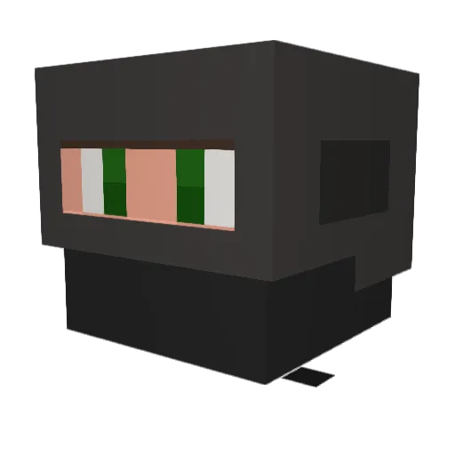 ptronson Minecraft avatar head, 3D render