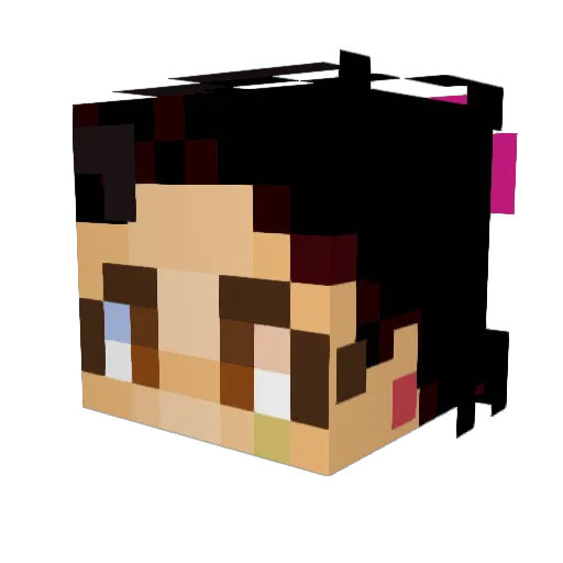ptrtnr Minecraft avatar head, 3D render