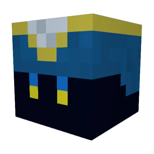 ptrykus Minecraft avatar head, 3D render
