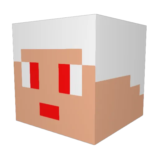 pts417 Minecraft avatar head, 3D render