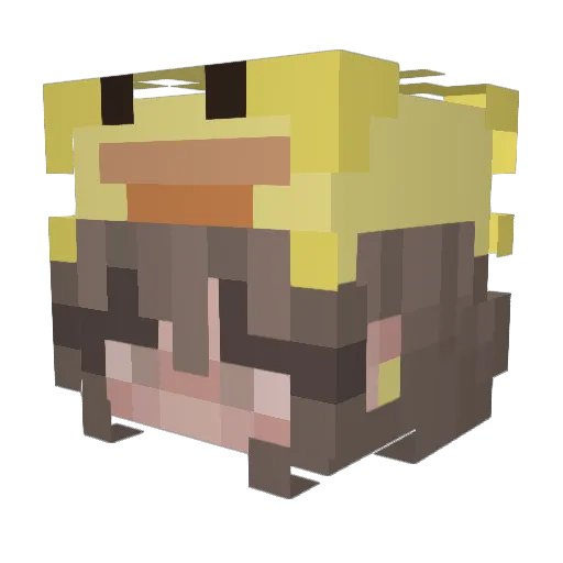 pttmolly Minecraft avatar head, 3D render