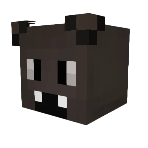 pttoo Minecraft avatar head, 3D render