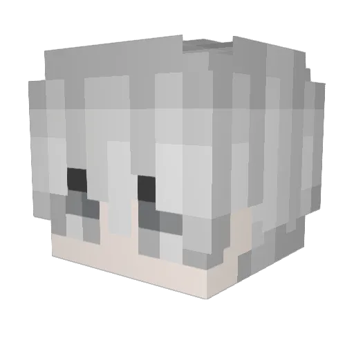 pttu Minecraft avatar head, 3D render