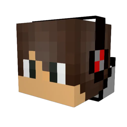 ptxalexis Minecraft avatar head, 3D render