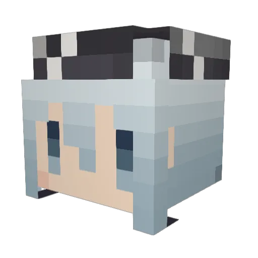 ptyaru Minecraft avatar head, 3D render