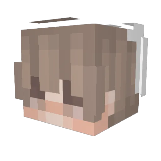 pu35ycat Minecraft avatar head, 3D render