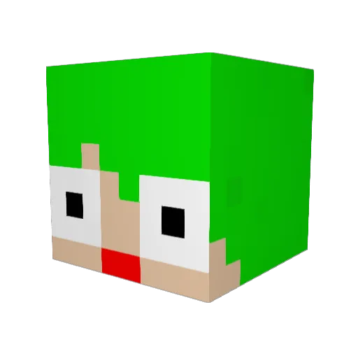 pu9pik Minecraft avatar head, 3D render