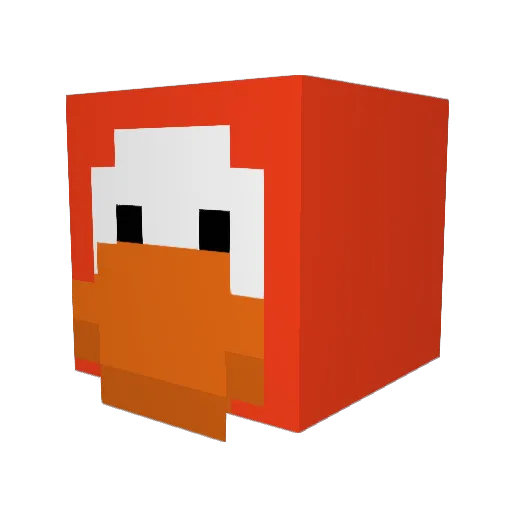 pubby_ Minecraft avatar head, 3D render