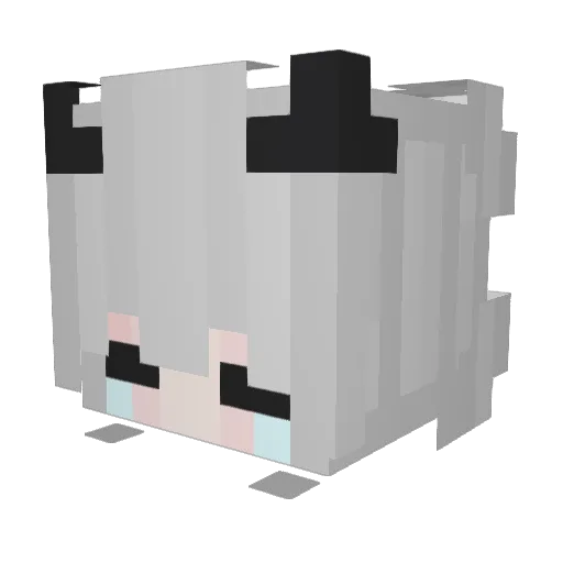 pubg Minecraft avatar head, 3D render
