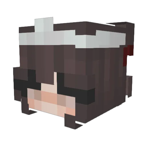 public_butler Minecraft avatar head, 3D render