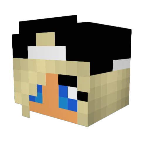 puccini08 Minecraft avatar head, 3D render