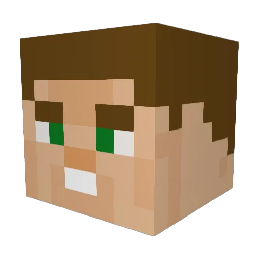 puchmu Minecraft avatar head, 3D render