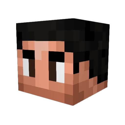 puck124 Minecraft avatar head, 3D render
