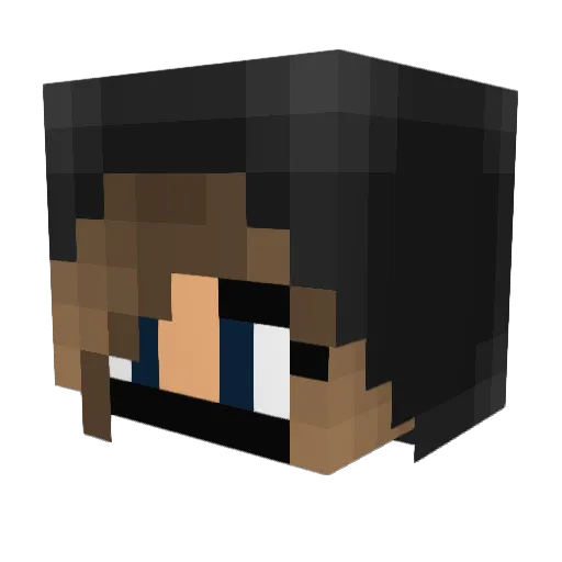 puckboo3 Minecraft avatar head, 3D render