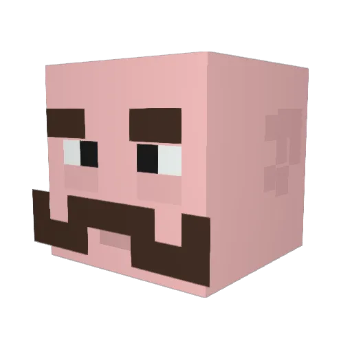 puddingofdoom Minecraft avatar head, 3D render