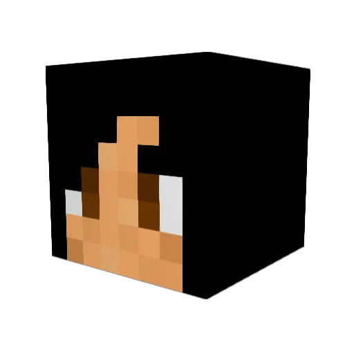 puddleofpurple Minecraft avatar head, 3D render