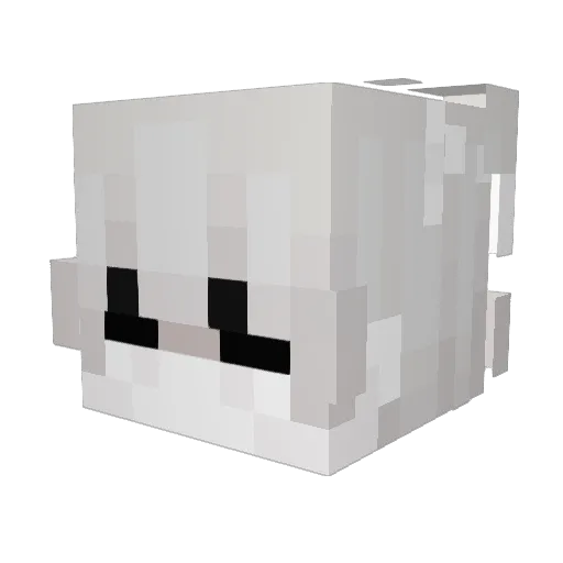 puddlety Minecraft avatar head, 3D render