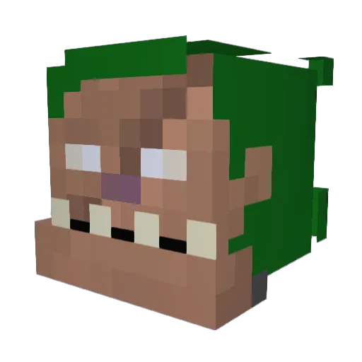 pudge009 Minecraft avatar head, 3D render