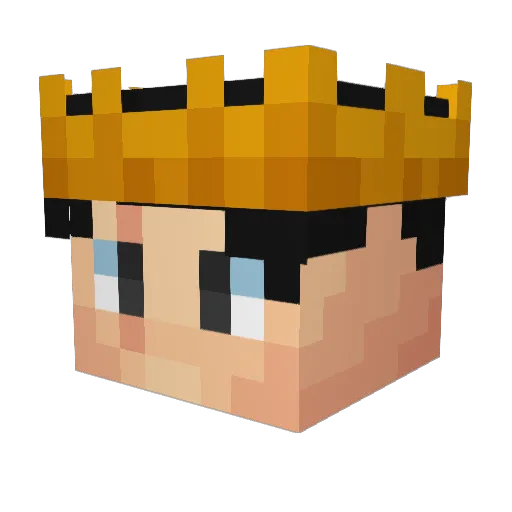 pudgefudges Minecraft avatar head, 3D render