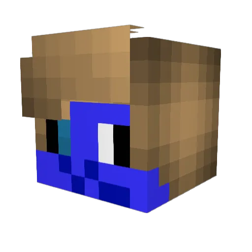 pudim90 Minecraft avatar head, 3D render