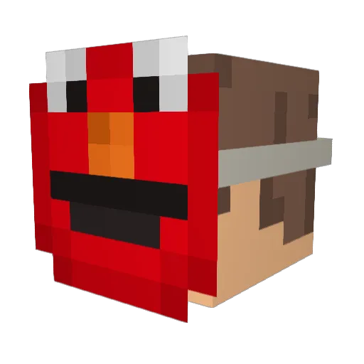 pudimzin Minecraft avatar head, 3D render