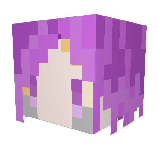 puepuni Minecraft avatar head, 3D render