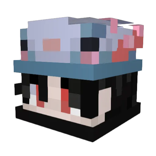 puffydoog Minecraft avatar head, 3D render