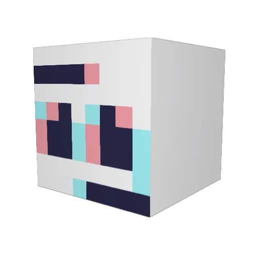 puffyhello Minecraft avatar head, 3D render