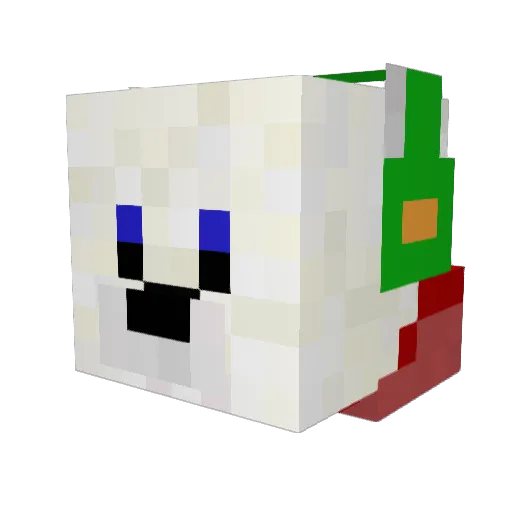 puffymunkey Minecraft avatar head, 3D render